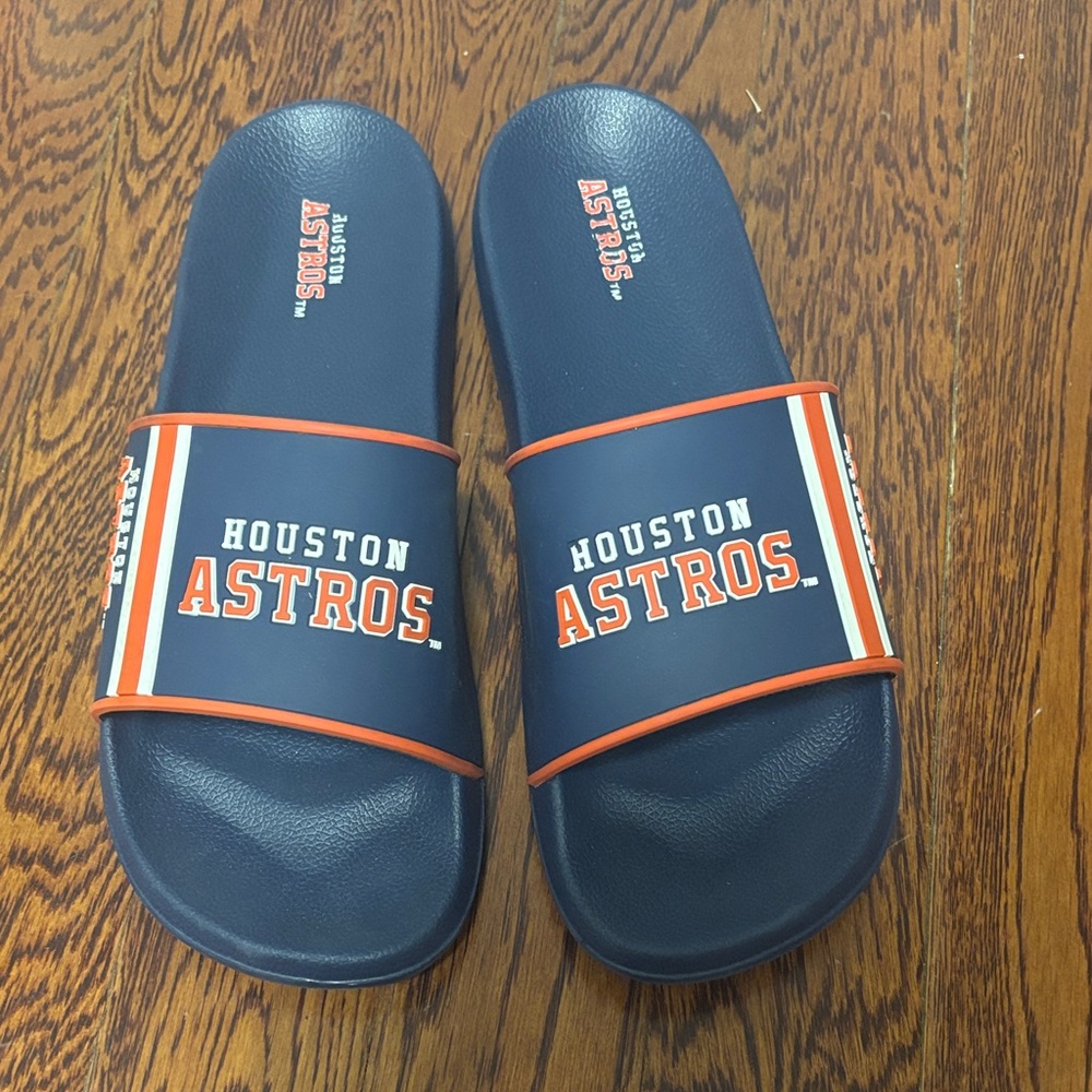 Houston Astros Slide Sandals Men’s Size: Large 11/12 like new